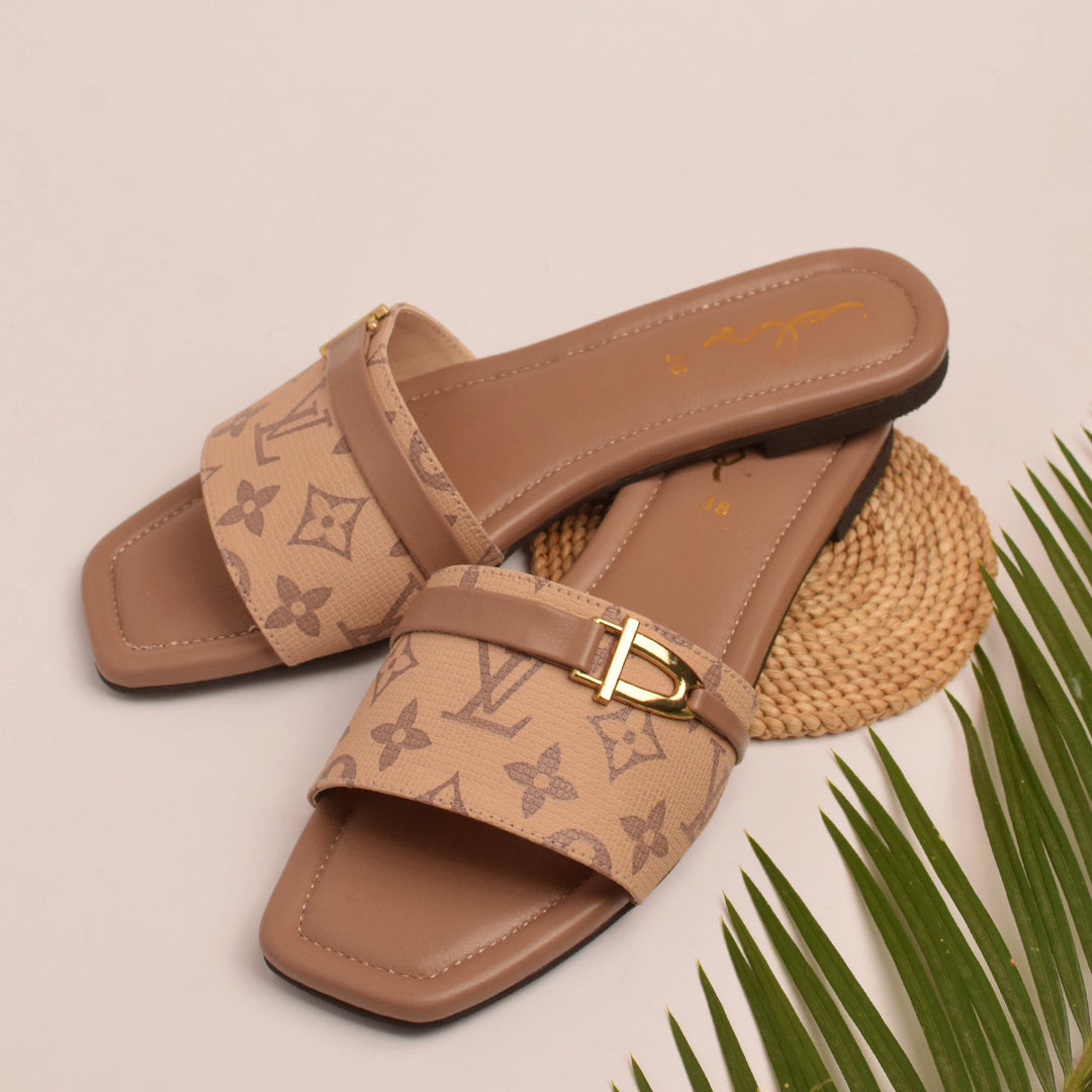 Louis Vuitton Sliders Ladies LV Sunset Flat Comfort Sandal Luxury