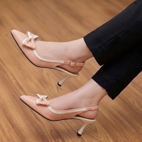 Cinderella Sling Back Shoe - Nude Pink