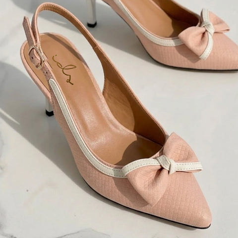 Cinderella Sling Back Shoe - Nude Pink