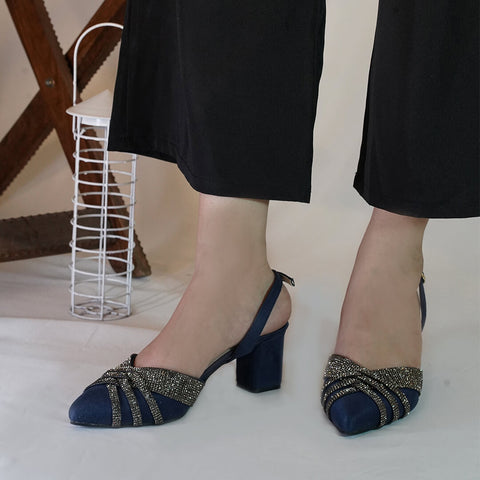 Sila Cross Rhinestone Sling Back