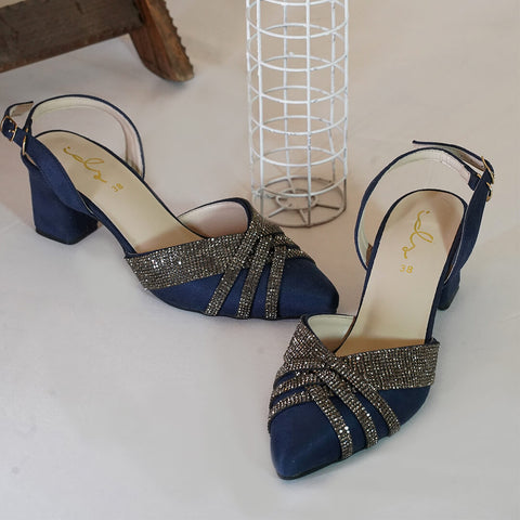 Sila Cross Rhinestone Sling Back