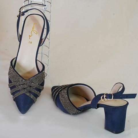 Sila Cross Rhinestone Sling Back