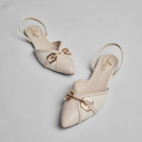 ELITE GLINT MULE - IVORY