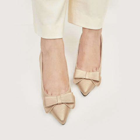 Elegant Bow Detail Sling Back