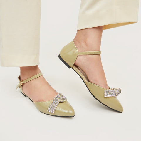 Crystal detail Flat pumps