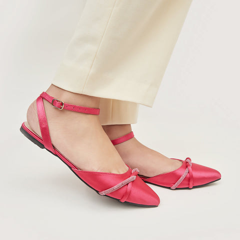 Gem Pointed Mule - Pink