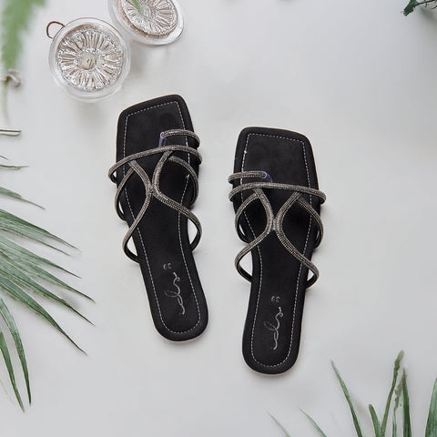 Lilly Decore Thong - Black