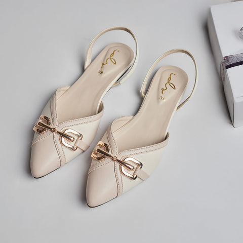 ELITE GLINT MULE - IVORY
