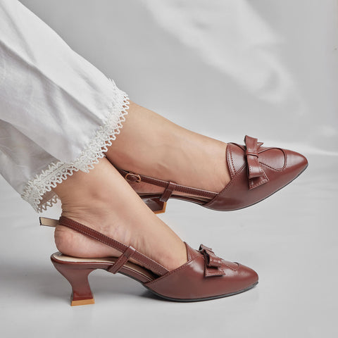 Bella Bow Accent - Choco Brown