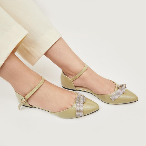 Crystal detail Flat pumps