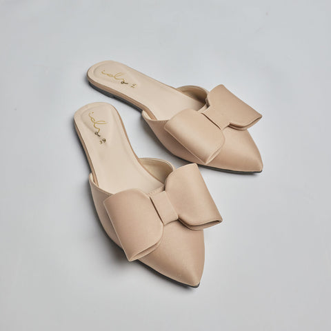 Bow Grace Mule - Beige