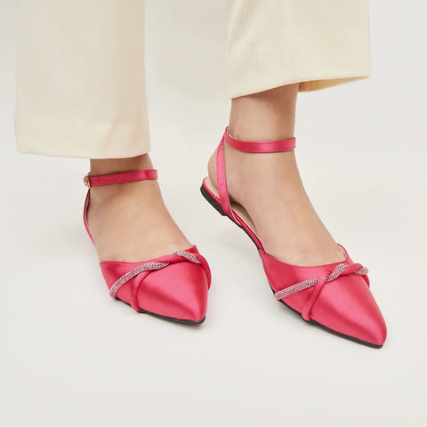 Gem Pointed Mule - Pink