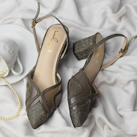 Glittery Transaparent court shoes