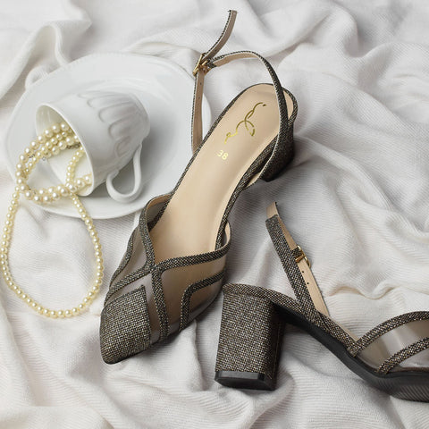 Glittery Transaparent court shoes