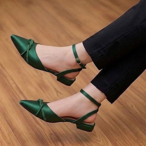 Emerald Gem Pointed Mule