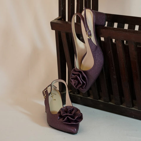 Florence Block Heel sling Back