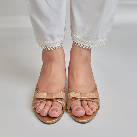 ZARA GOLD CHARM MESH HEEL-GOLD