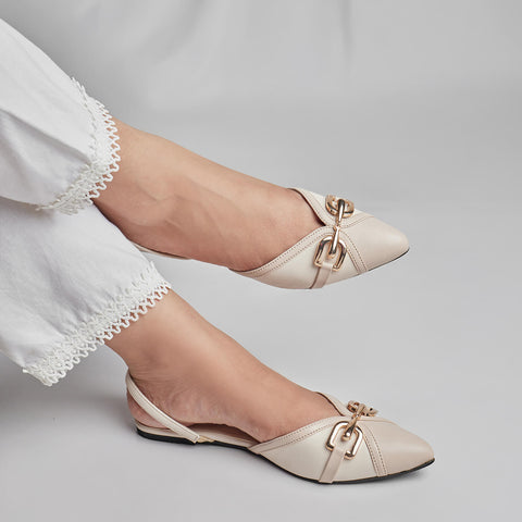 ELITE GLINT MULE - IVORY