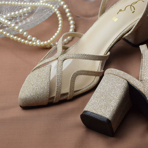 Glittery Transaparent court shoes