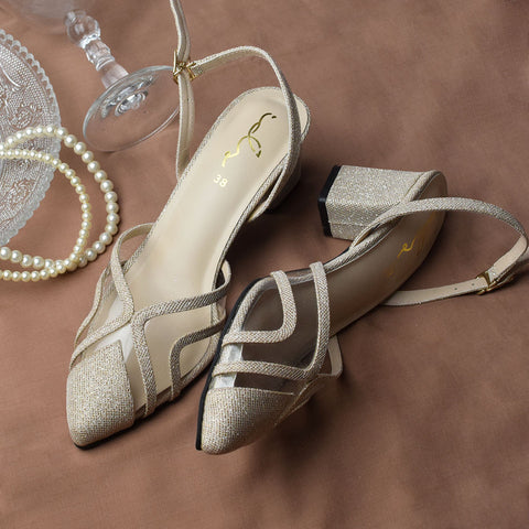 Glittery Transaparent court shoes