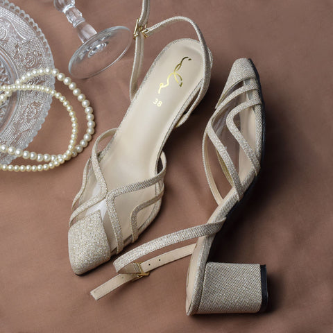 Glittery Transaparent court shoes