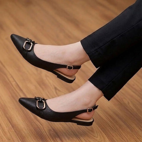 Decore Buckled Pointed Mule