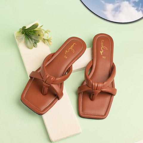 Knotted Puffy Summer Thongs
