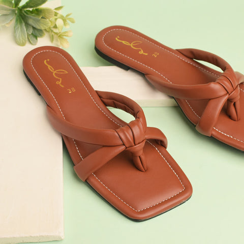 Knotted Puffy Summer Thongs