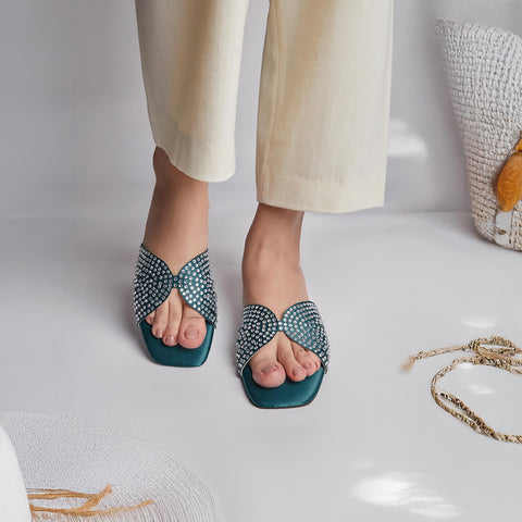 Bella Rhinestone Slides