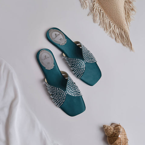 Bella Rhinestone Slides