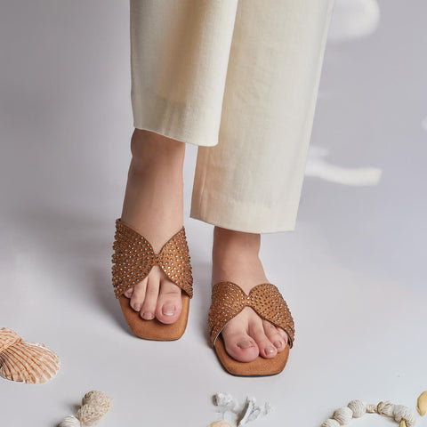Bella Rhinestone Slides