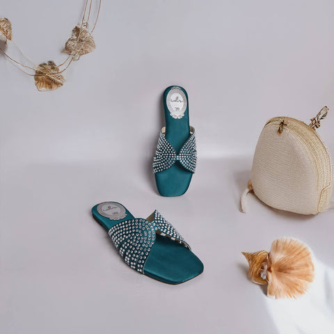 Bella Rhinestone Slides