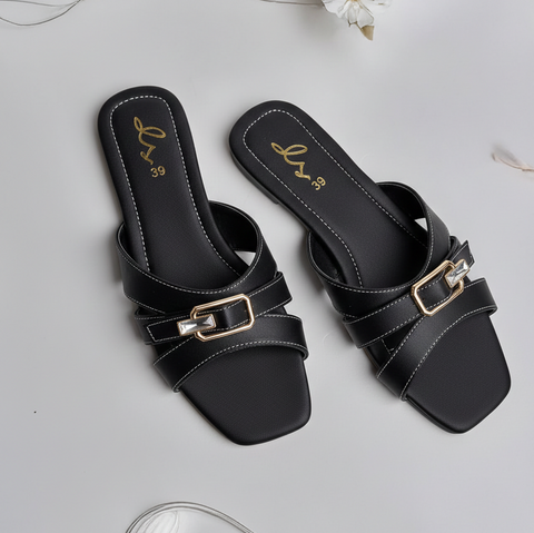 Crystal Buckle Slides