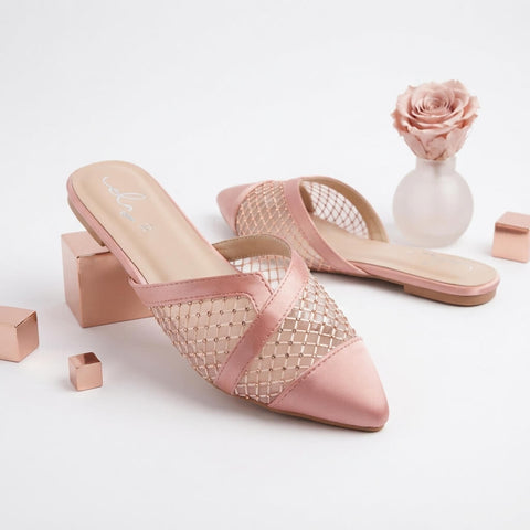 Diamond Cut Mule - Pink