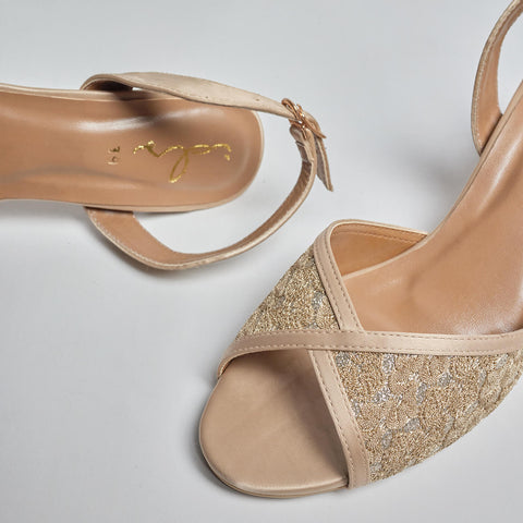 Dream Weave Heels-Gold