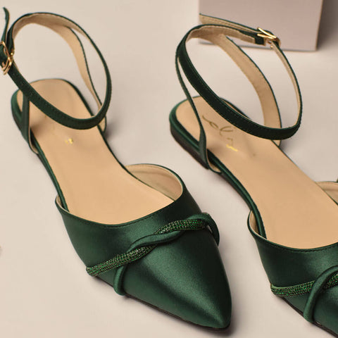 Emerald Gem Pointed Mule
