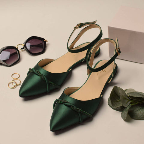 Emerald Gem Pointed Mule