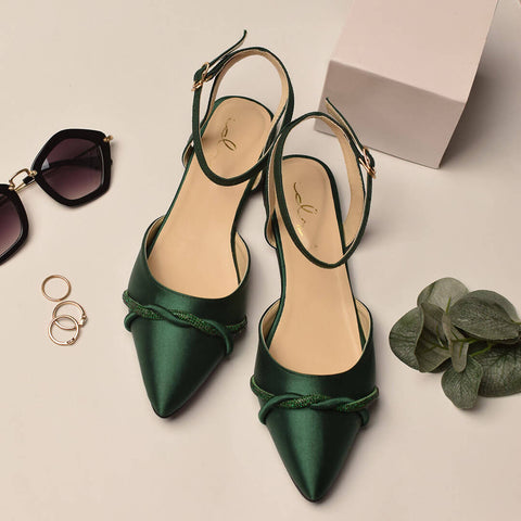 Emerald Gem Pointed Mule