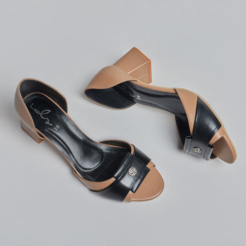 Everyday Peep Toe  Heels-Brown