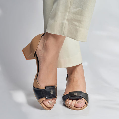 Everyday Peep Toe  Heels-Brown