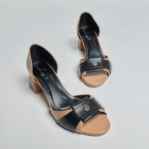Everyday Peep Toe  Heels-Brown