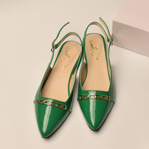 Glamorous Chained Pointed Mule