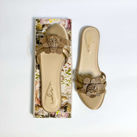 Lotus Slides - Beige