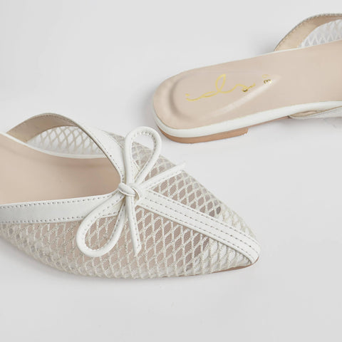 Lace Lumi Mule - White