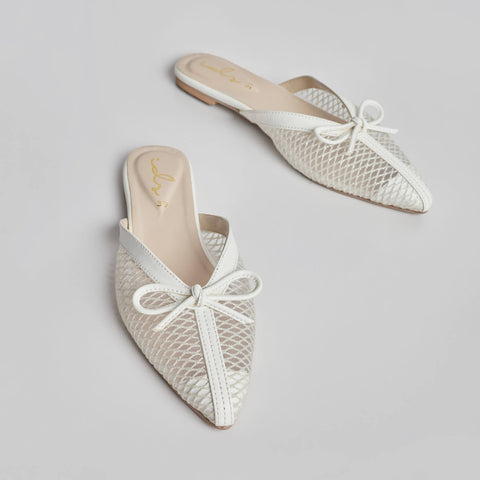 Lace Lumi Mule - White