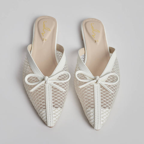 Lace Lumi Mule - White