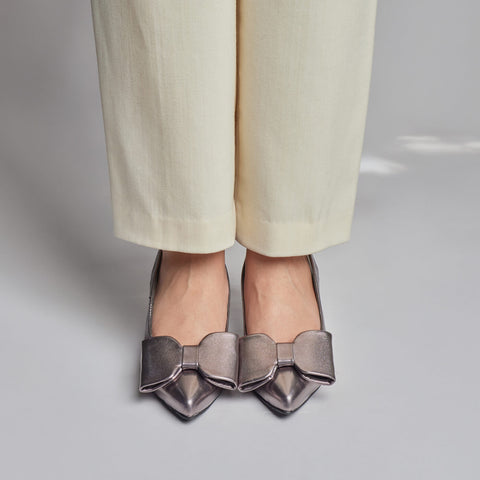 Luxe Bow Sleek Heel Sling Back