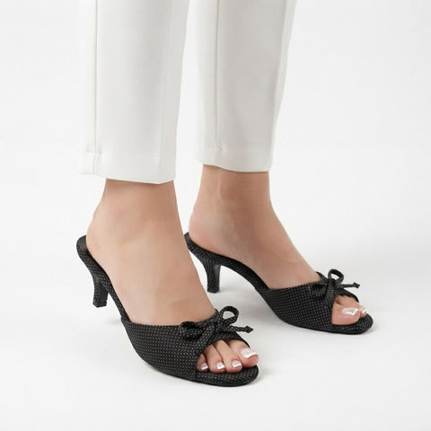 Polka Dot Heel - Black