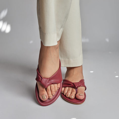 Puffer Slides - Maroon