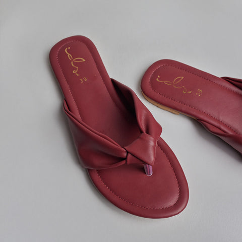 Puffer Slides - Maroon